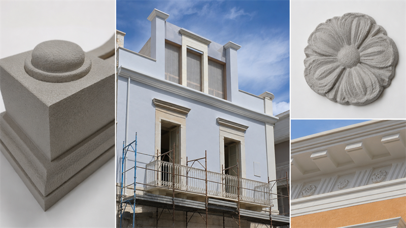 Decorazioni architettoniche su misura in polistirene ad alta densità