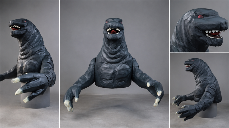 Scultura di mostro gigante in polistirene ad alta densità