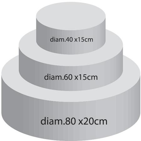 Base Torta Classica in Polistirolo 3 Ripiani