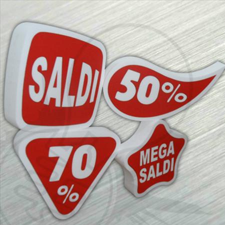 Set Scritta Saldi in Polistirolo