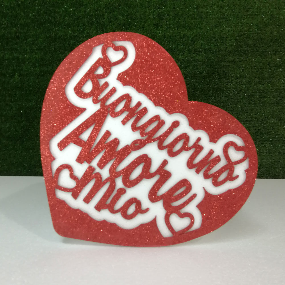 Cuore Porta Colazione in Polistirolo