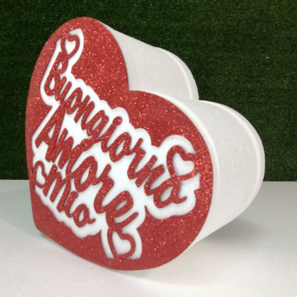 Cuore Porta Colazione in Polistirolo