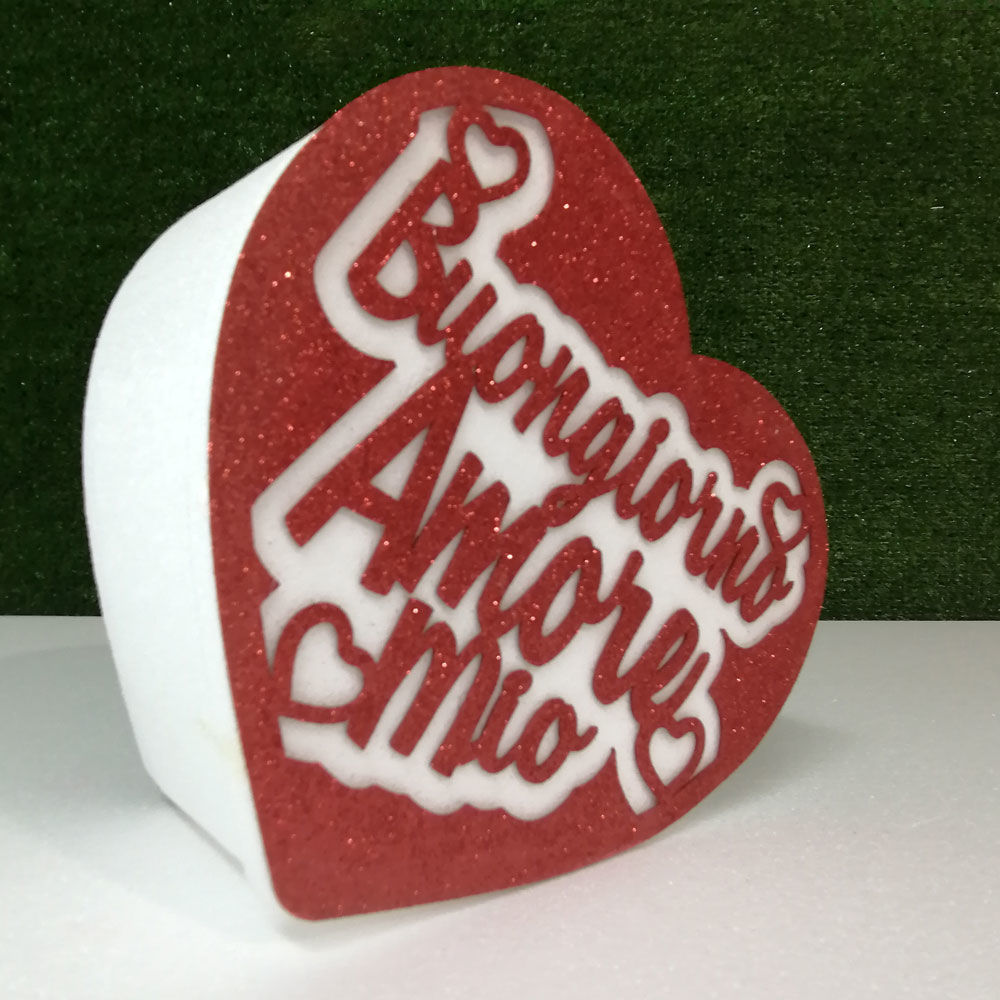 Cuore Porta Colazione in Polistirolo