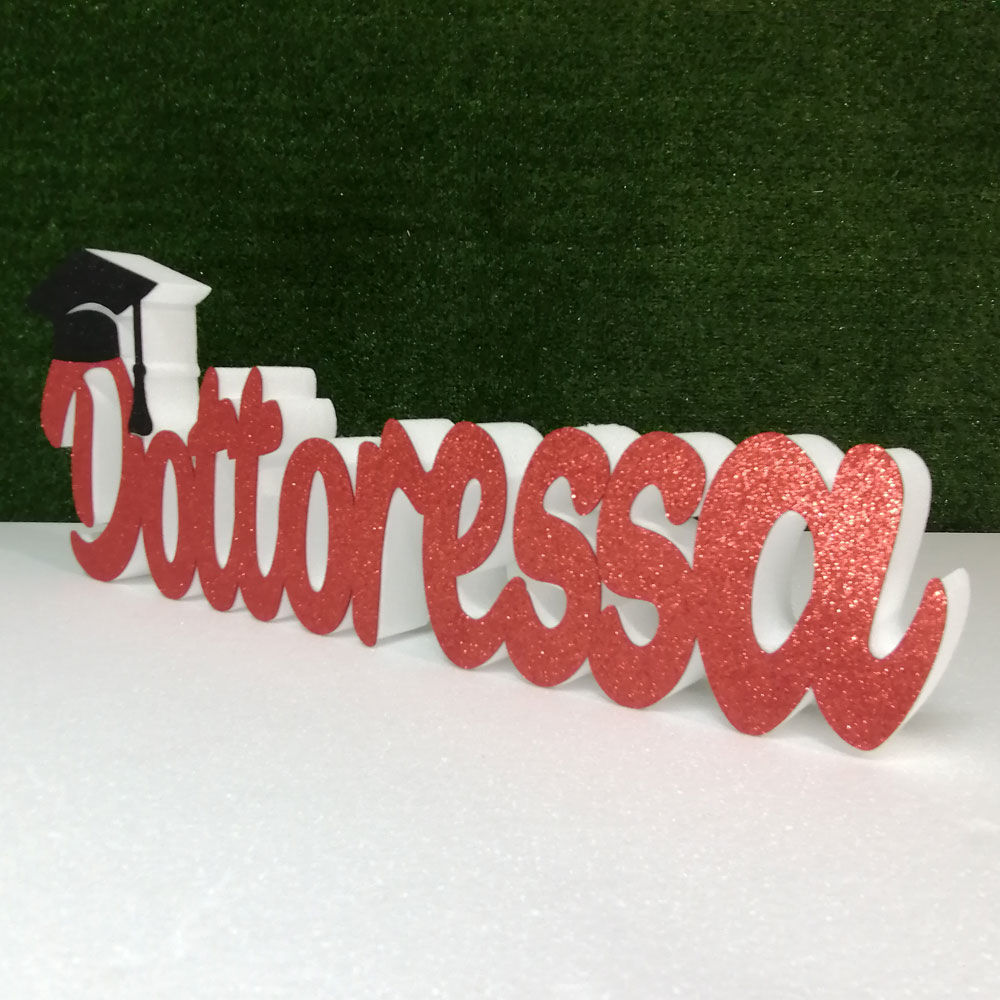 Scritta Dott./Dott.ssa colore standard in Polistirolo