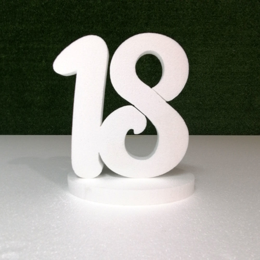 Numeri Deco colore bianco in Polistirolo