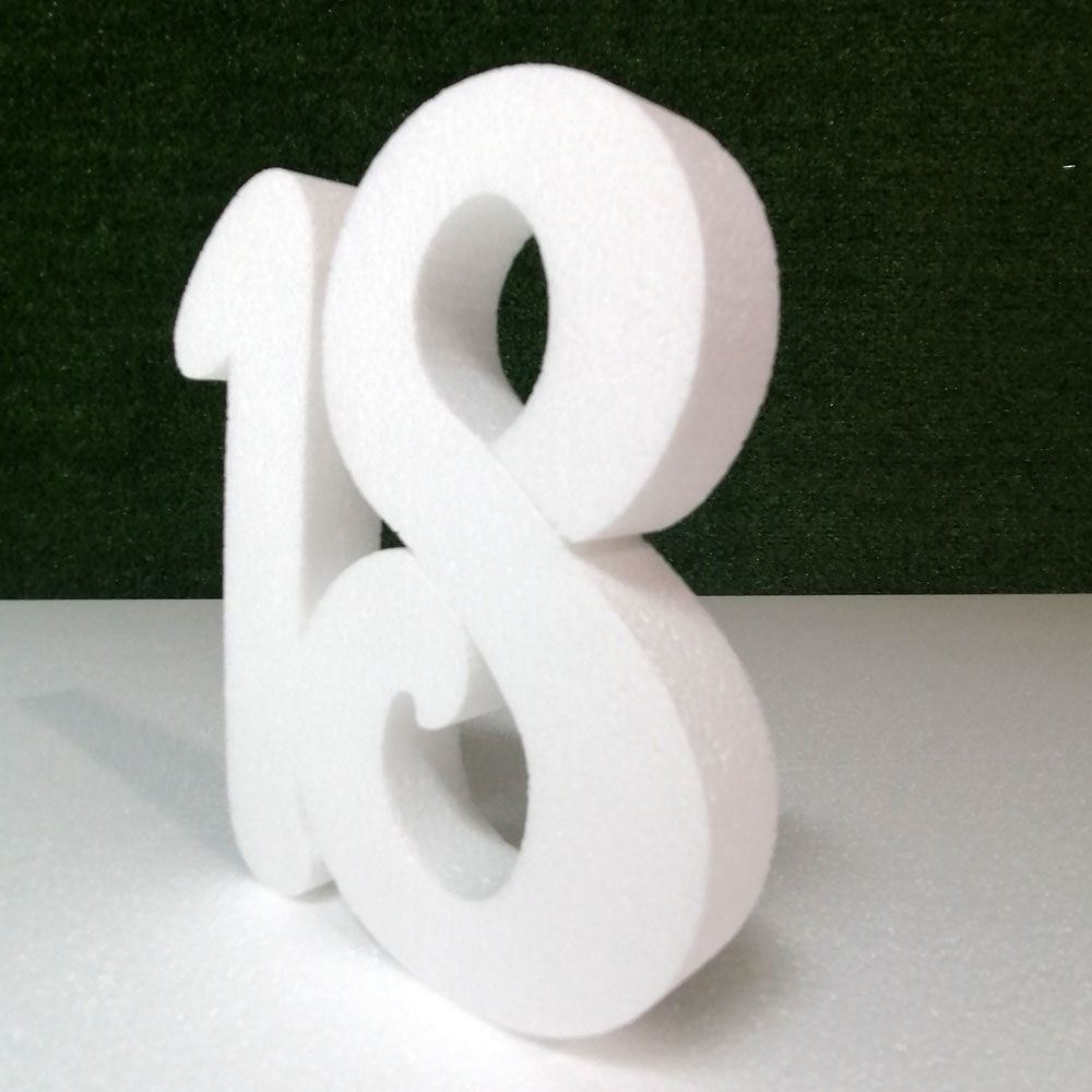 Numeri Deco colore bianco in Polistirolo