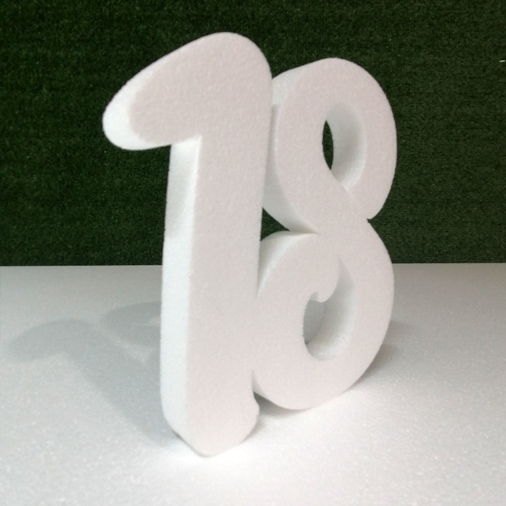 Numeri Deco colore bianco in Polistirolo