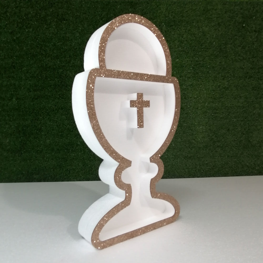 Porta Confetti a forma di Calice per la Prima Comunione in Polistirolo