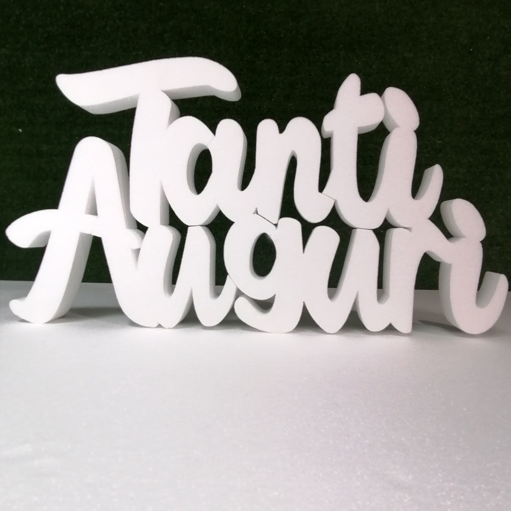 Scritta Tanti Auguri in Polistirolo personalizzato