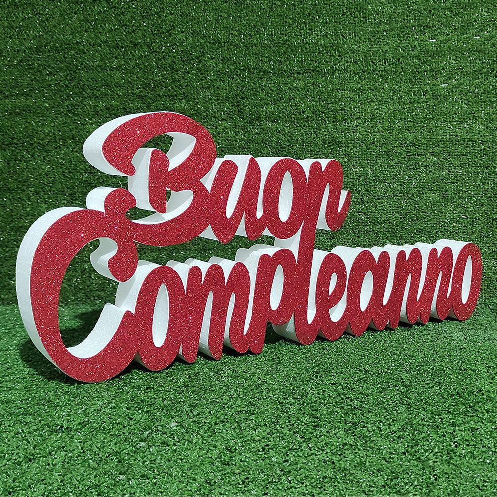 Scritta Buon Compleanno in Polistirolo