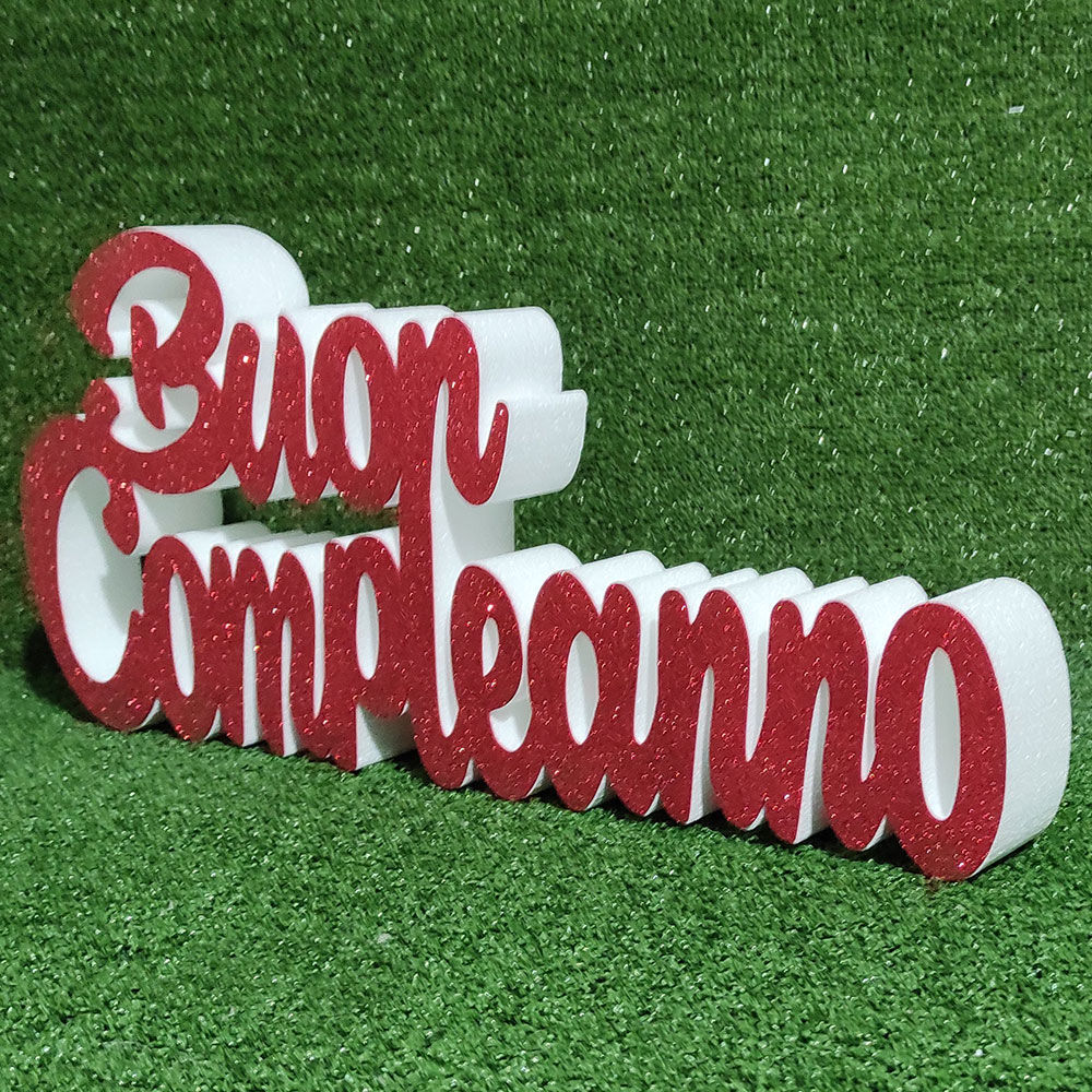 Scritta Buon Compleanno in Polistirolo