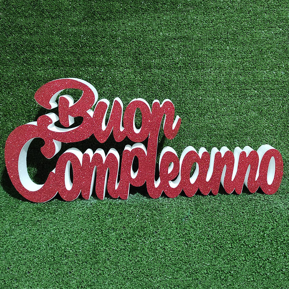 Scritta Buon Compleanno in Polistirolo