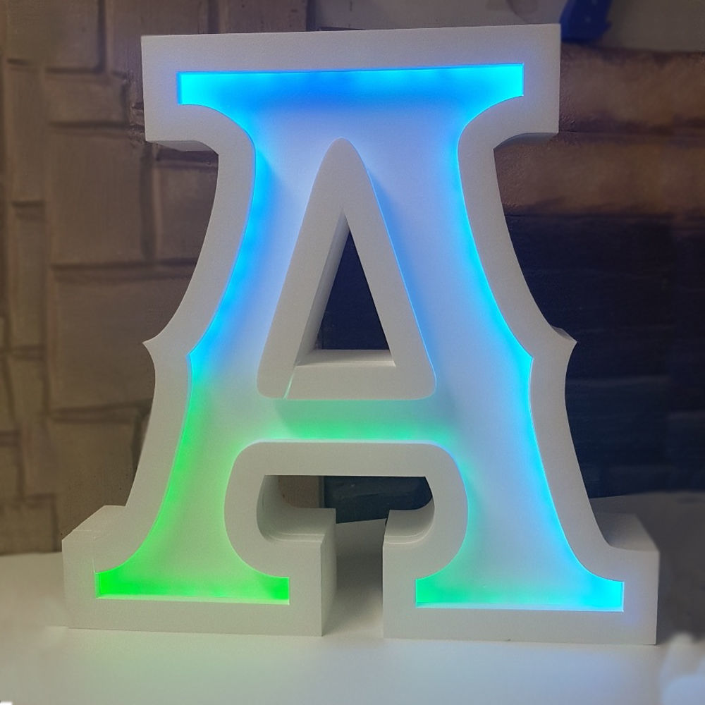 Lettere in Polistirolo con luce LED