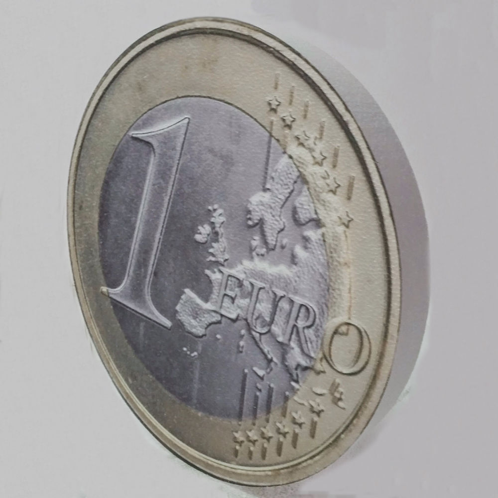 Moneta da 1 Euro in Polistirolo