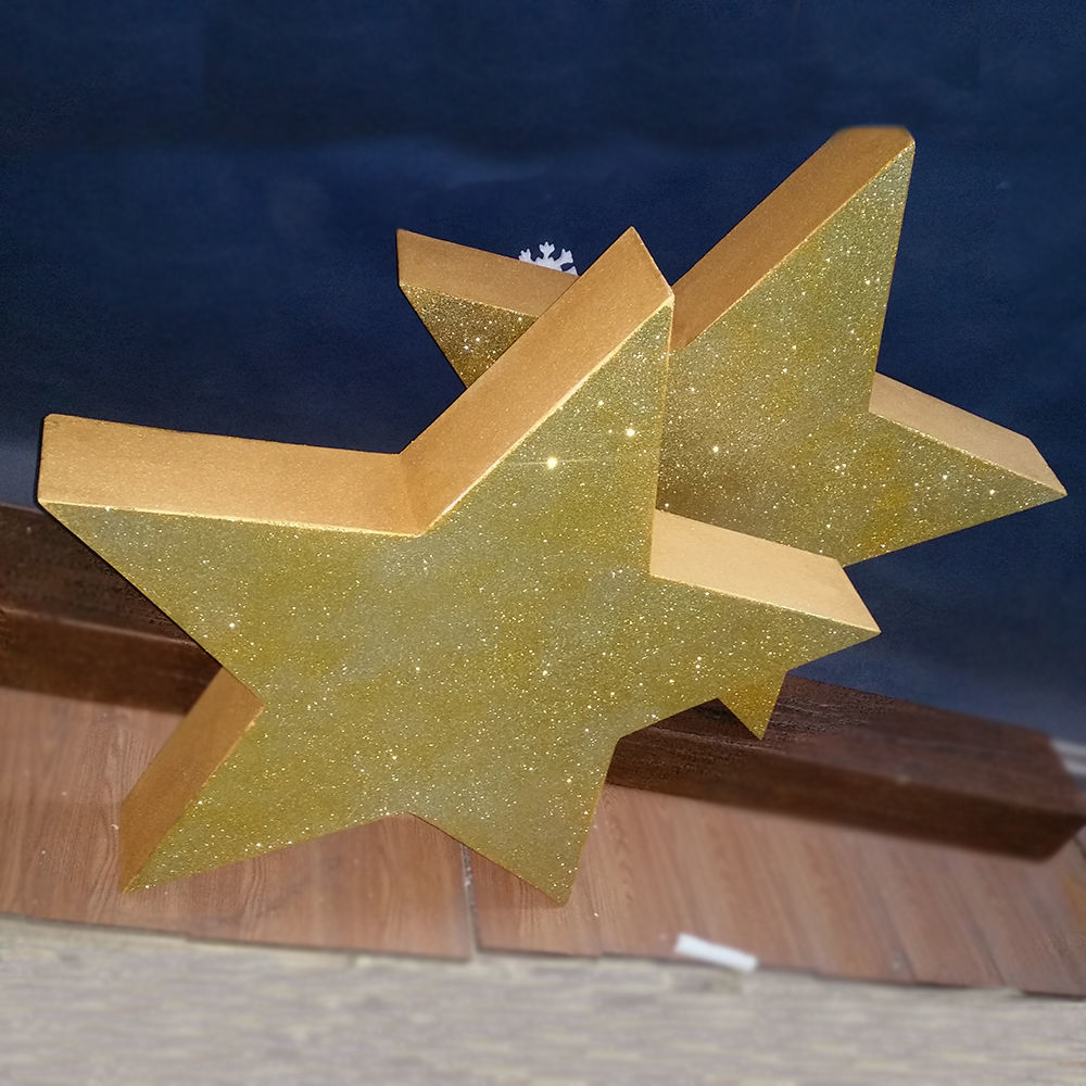 Stelle in Polistirolo Glitterate