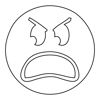 EMOTICON 12 - ARRABBIATO CON BOCCA VERSO IL BASSO