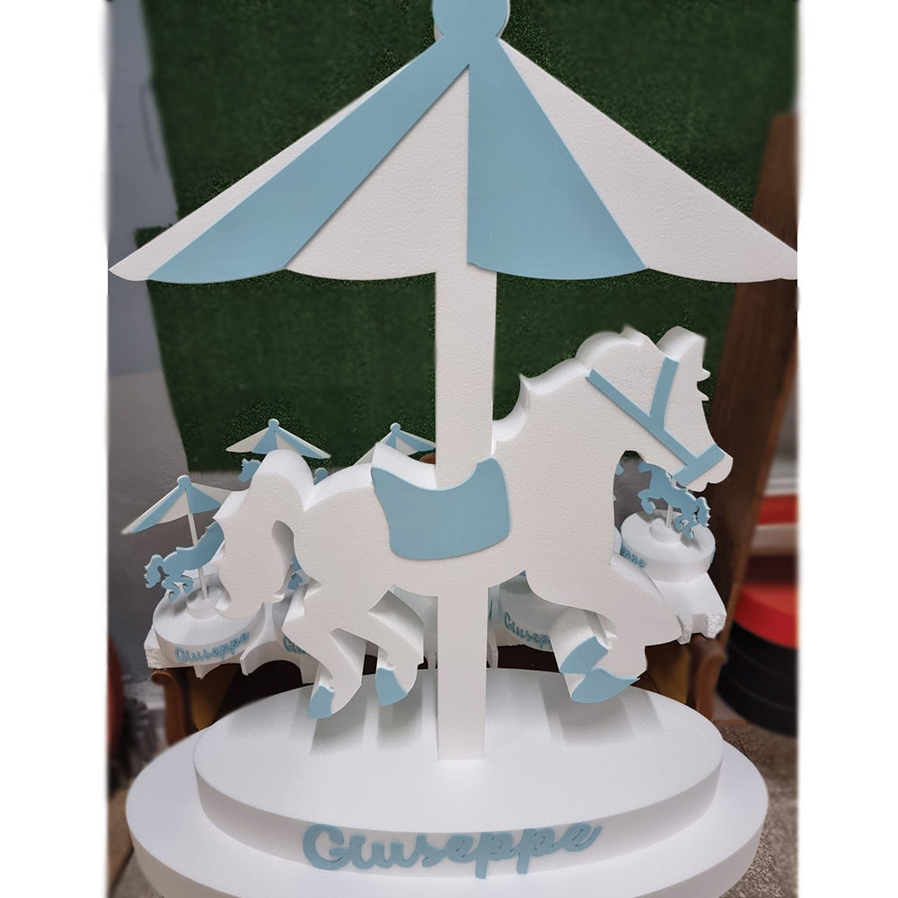 Centrotavola a forma di Cavalluccio in polistirolo